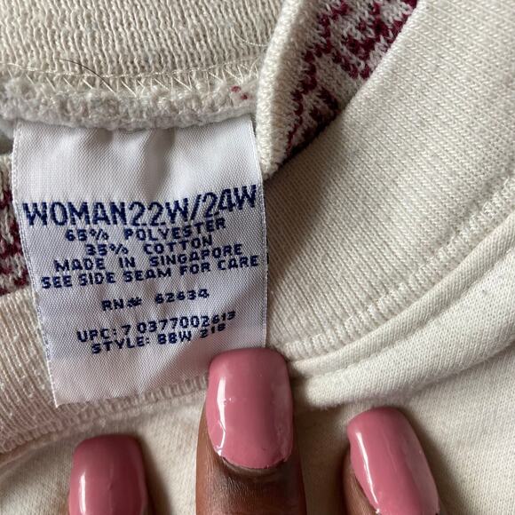 Bobbie Brown Embroidered Fall Sweatshirt 22/24W - Picture 7 of 10